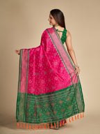 Vedant Vastram Rani Color Kanjeevaram Silk Saree - Rani Pink | Grocsy