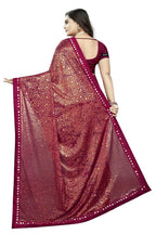 Vamika Red Lycra Designer Saree | Grocsy