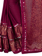 Vamika Red Lycra Designer Saree | Grocsy