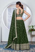 Lehenga Mart Designer Wedding Lehenga Choli For Women - Mehndi | Grocsy