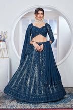 Lehenga Mart Designer Wedding Lehenga Choli For Women - Rama | Grocsy
