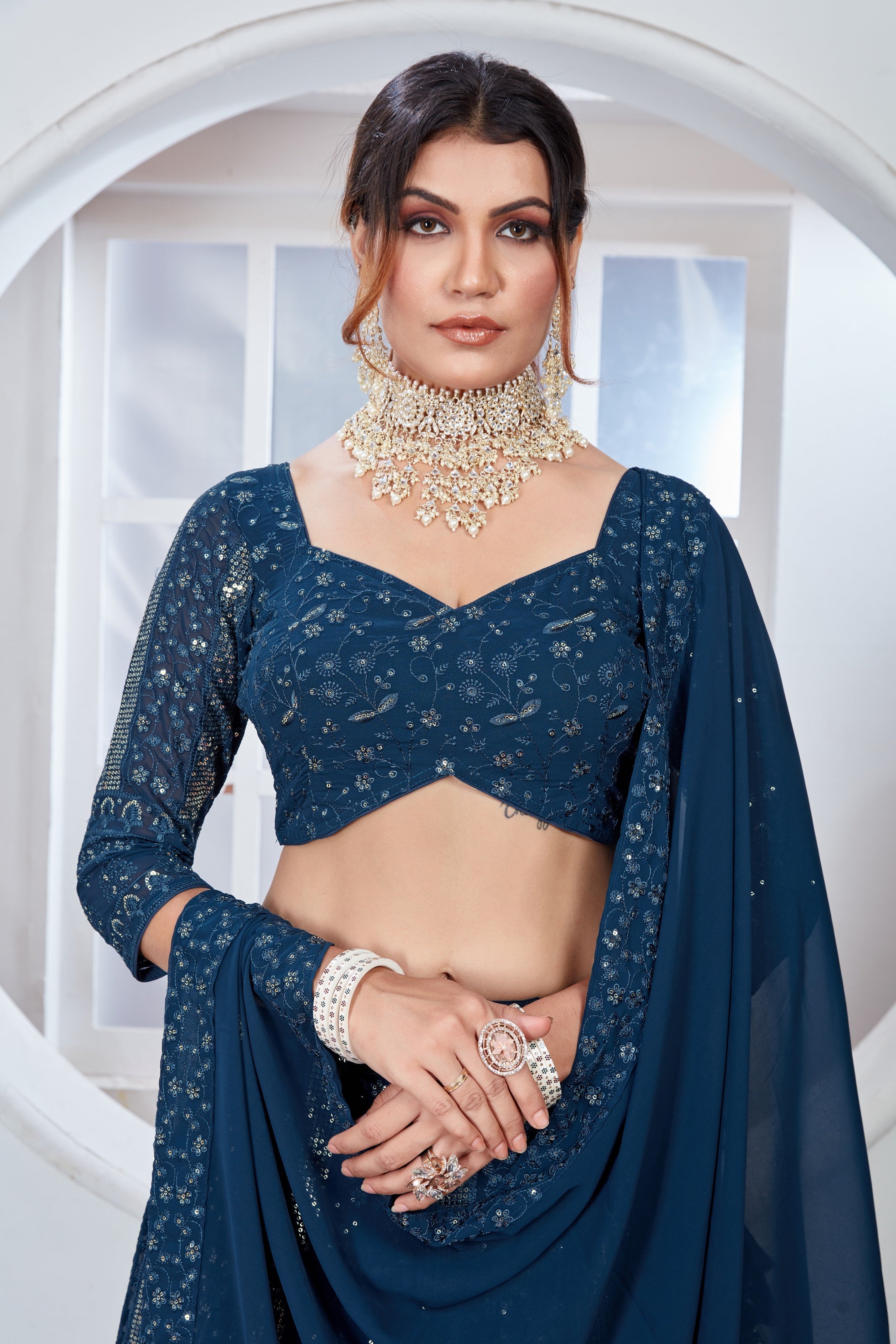 Lehenga Mart Designer Wedding Lehenga Choli For Women - Rama | Grocsy