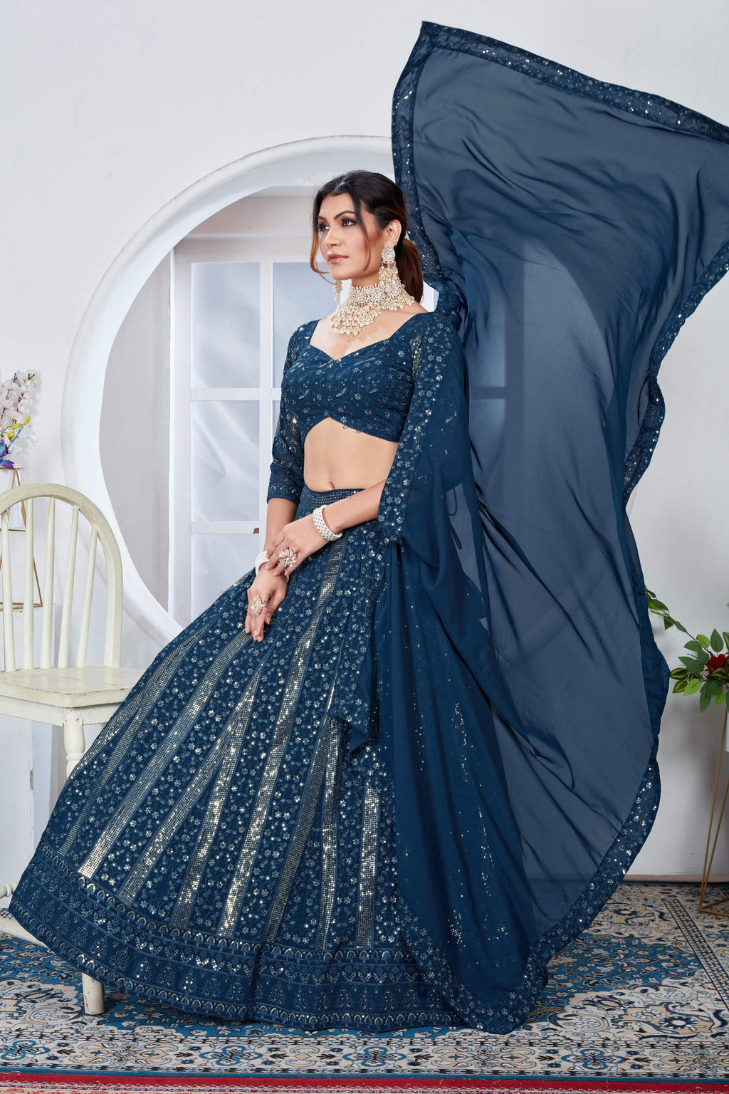 Lehenga Mart Designer Wedding Lehenga Choli For Women - Rama | Grocsy