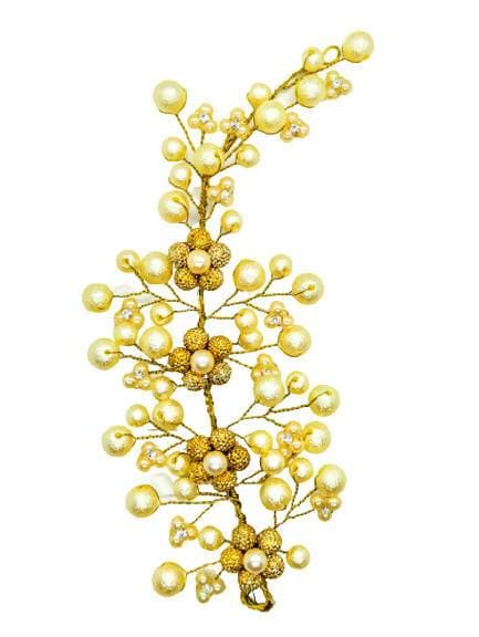 Gold Bridal Hair Brooch | Grocsy