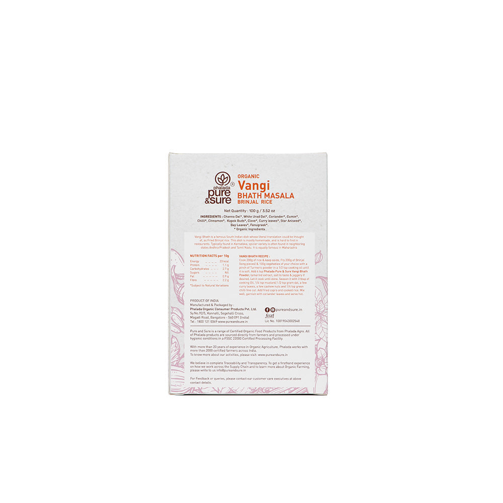 Pure & Sure Organic Vangibath Mix | Grocsy