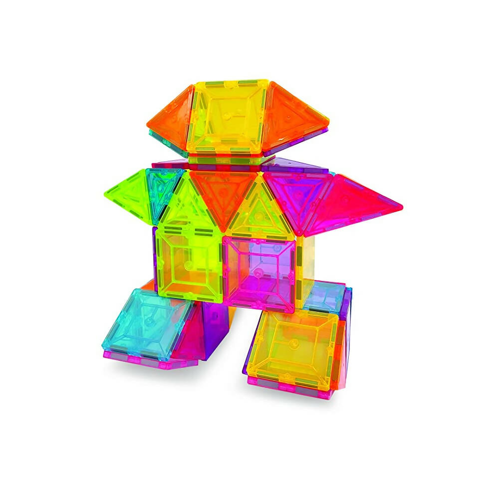 Kipa MagPlay Centurian 100 Pieces Magnetic Tiles Set Constructing and Creative Learning Educational Stem Toy with Smart Outdoor BagPack Kids | Grocsy