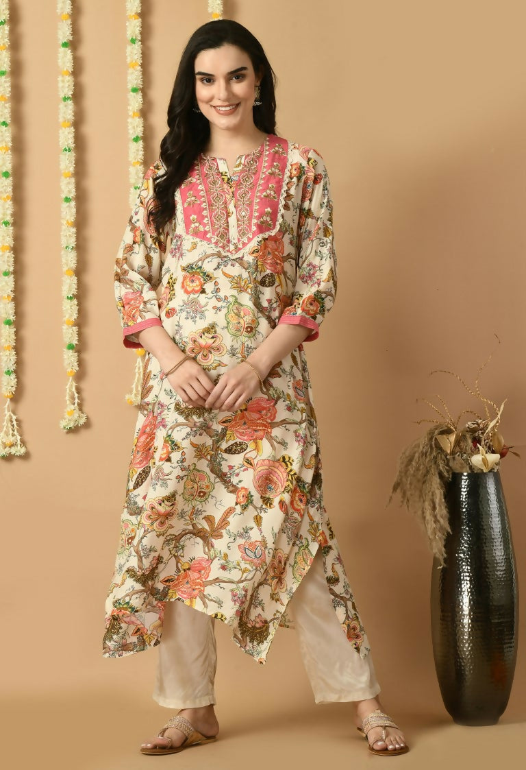Joban Fashion White Maslin Kurta Set | Grocsy