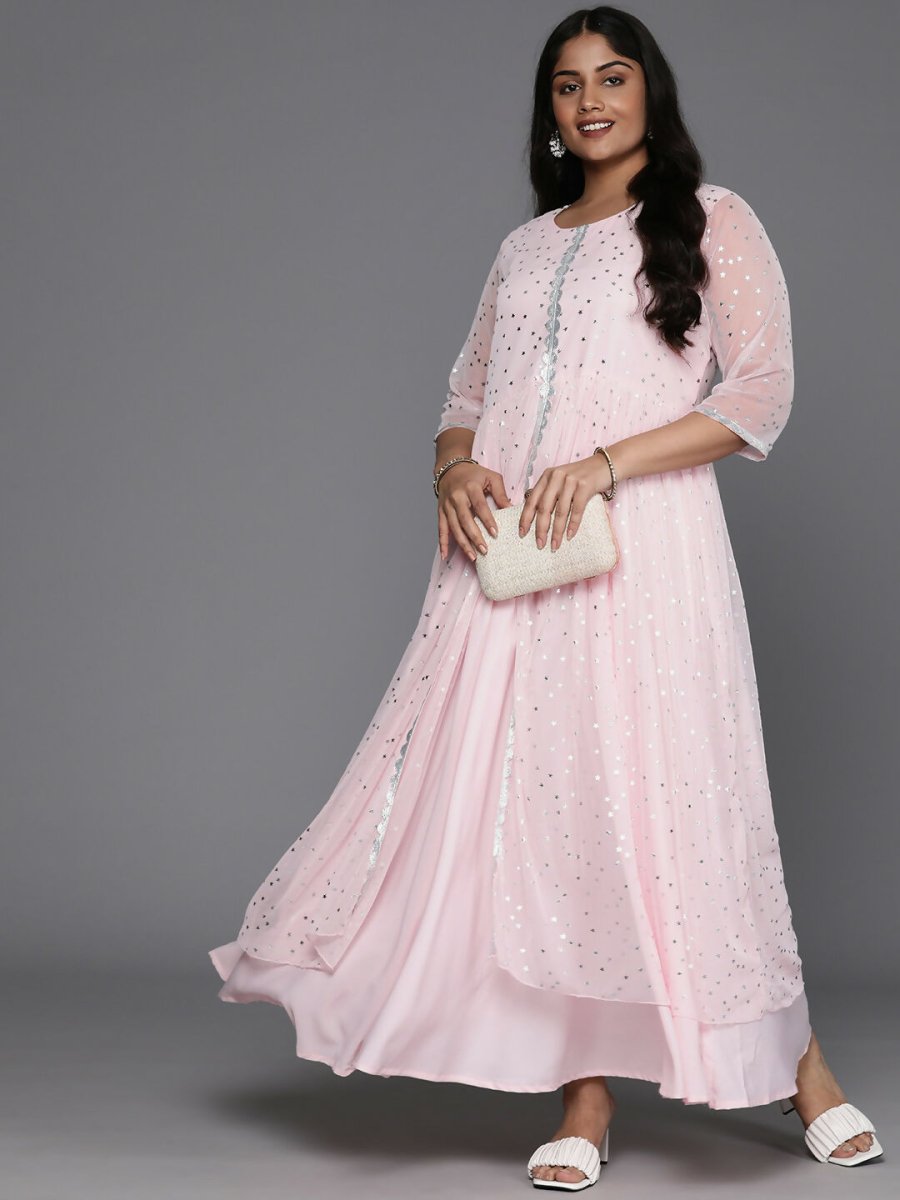 Ahalyaa Women's Traditional wear Ethnic Dress - Pink | Grocsy
