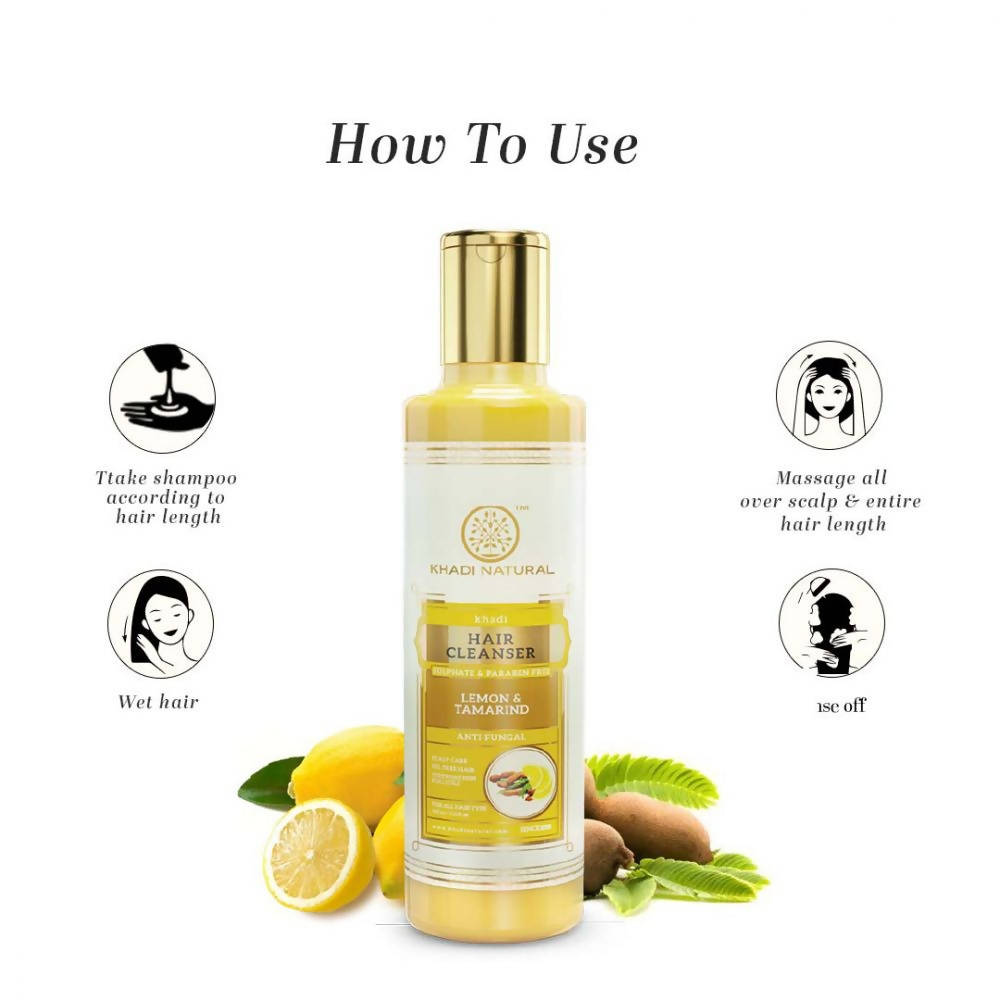 Khadi Natural Lemon & Tamarind Hair Cleanser | Grocsy