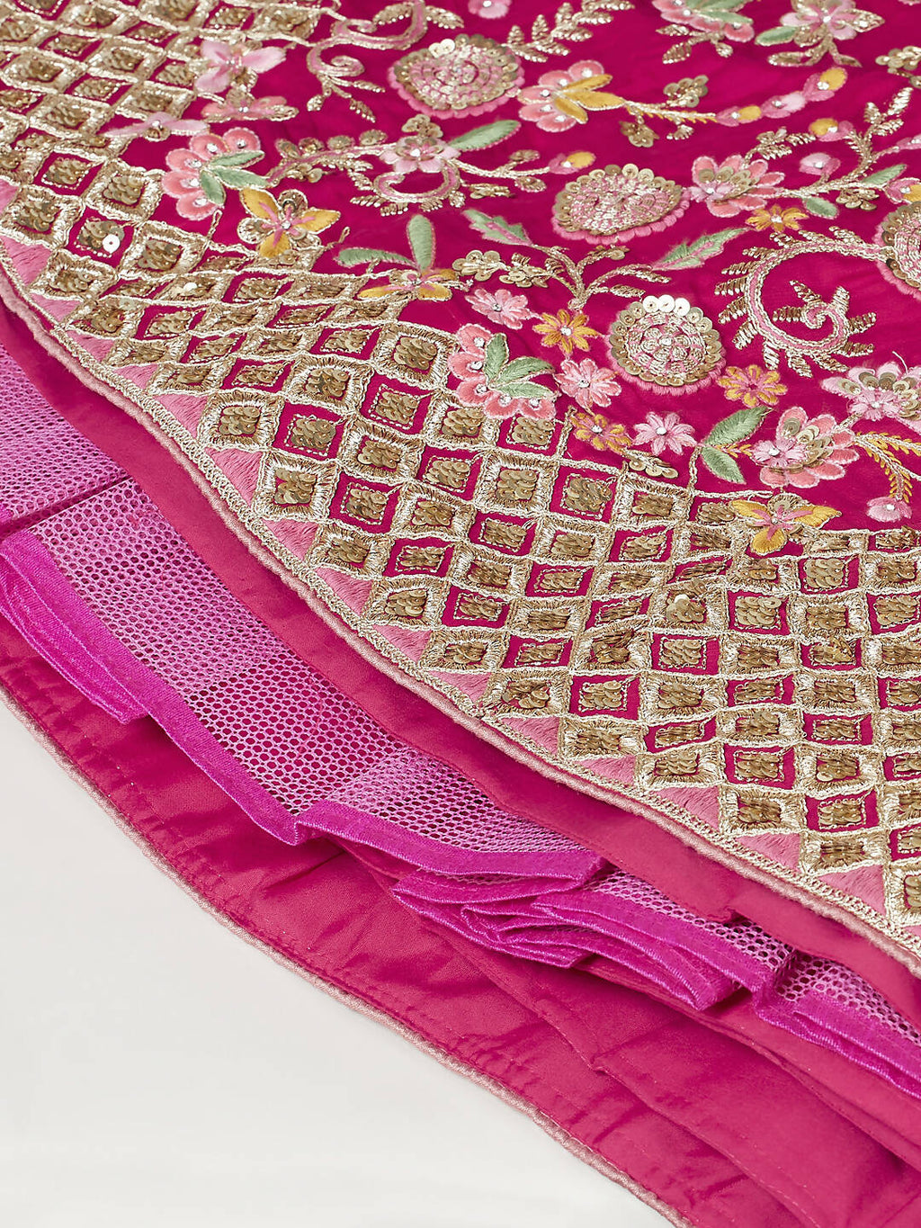 House of Panchhi Rose Pure Georgette Sequinse Work Lehenga & Blouse with Dupatta | Grocsy
