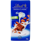 Lindt Swiss Classic Bar Chocolate, Almond | Grocsy