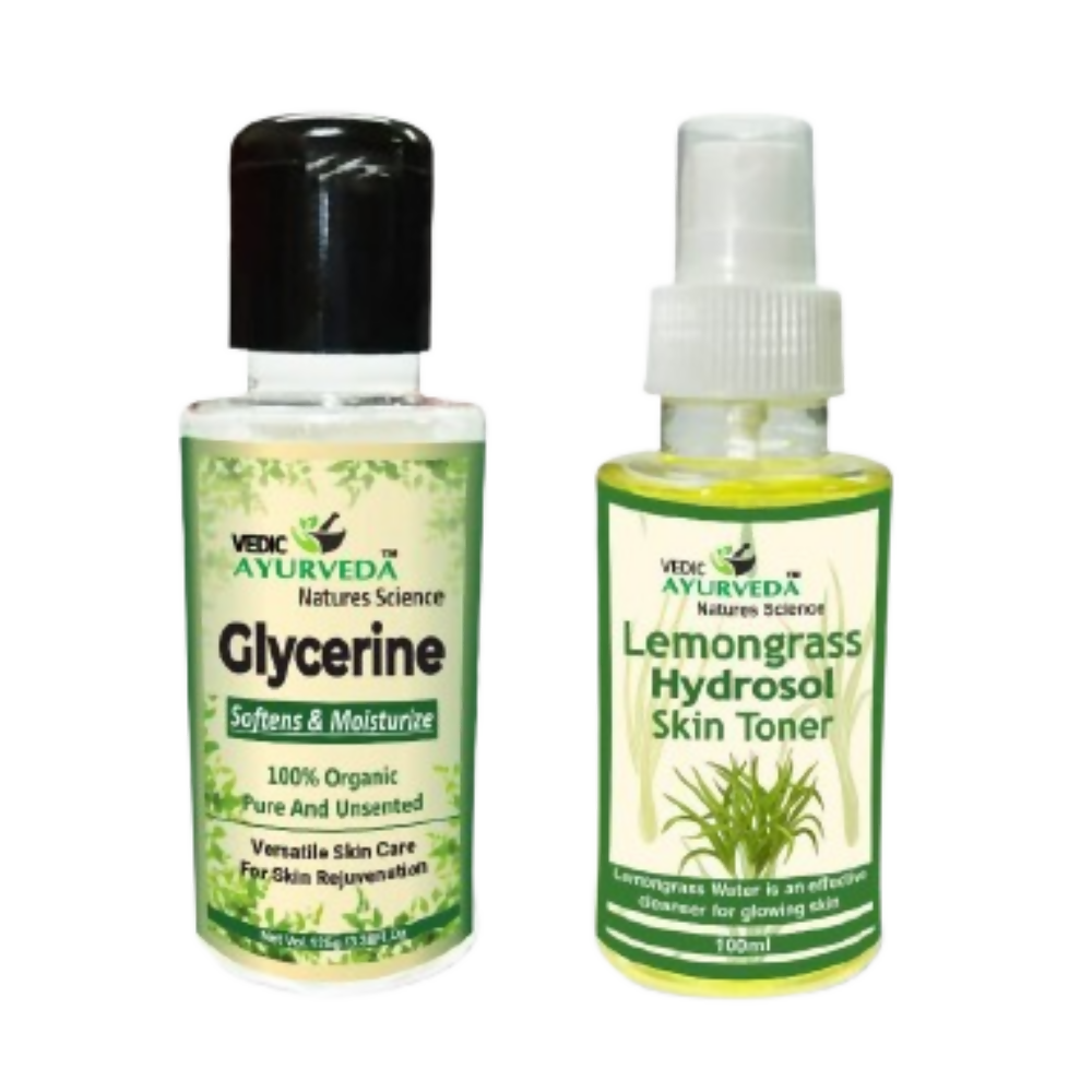 VedicAyurveda Glycerine With Lemongrass Hydrosol Skin Toner | Grocsy