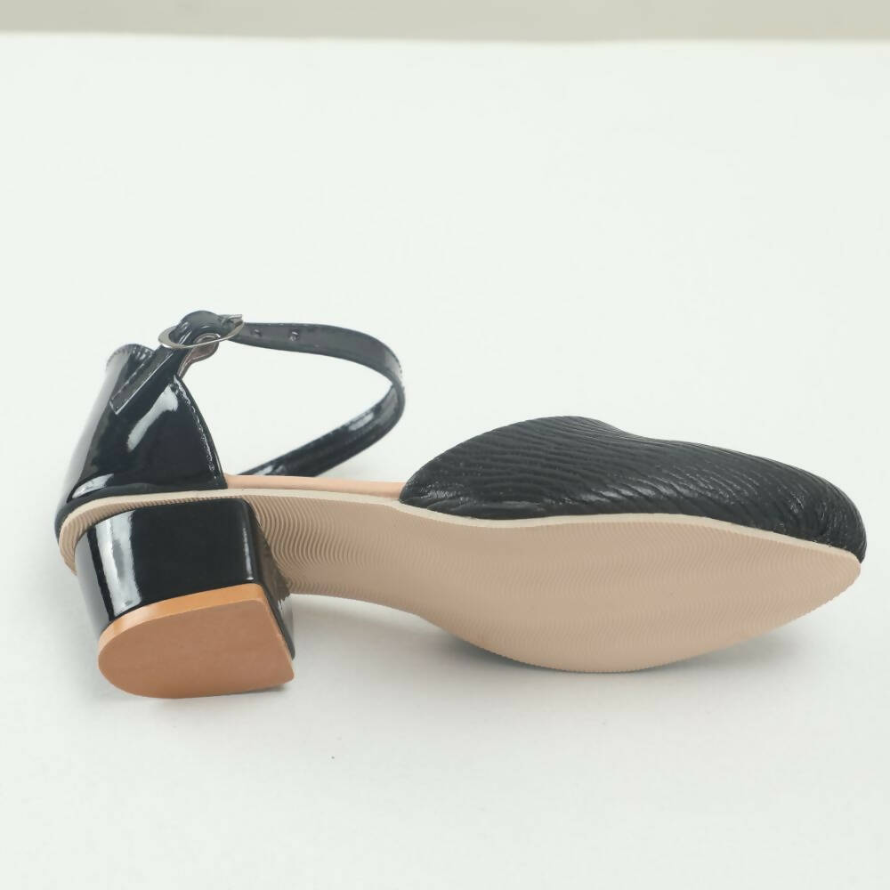Tiny Bugs Girls Party Wear Ballerinas Heels - Black | Grocsy