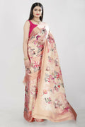Aayaa Designer Printed Satin Saree - Multi Color | Grocsy