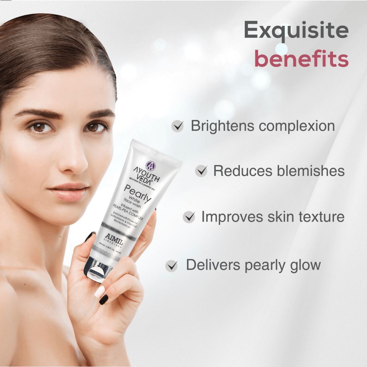 Ayouthveda Pearly White Face Wash | Grocsy