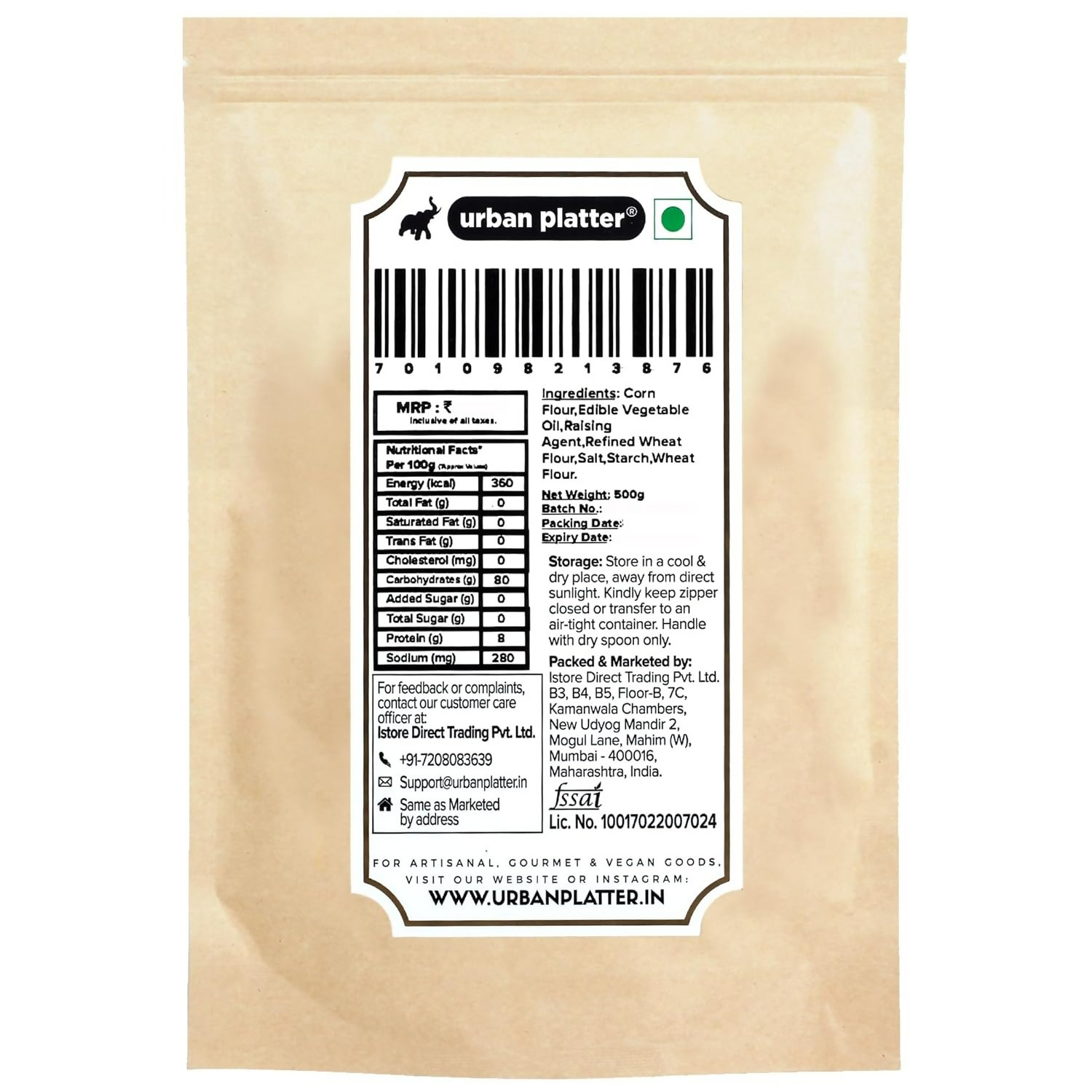 Urban Platter Pani Puri Golgappa Pellets Ready-To-Fry Or Microwave | Grocsy