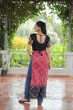 Vastranavya Black Navratri Special Kutchi Gamthi Work with Printed Kurti | Grocsy
