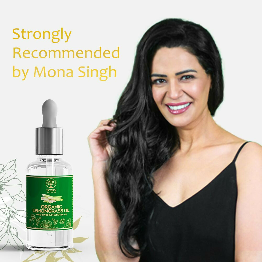 Ivory Natural Organic Lemongrass Oil Pure & Premium Essential Oil For Face, Scalp & Skin | Grocsy