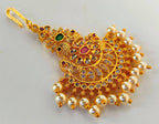 Multicolor AD Peacock Bridal Maang Tikka | Grocsy