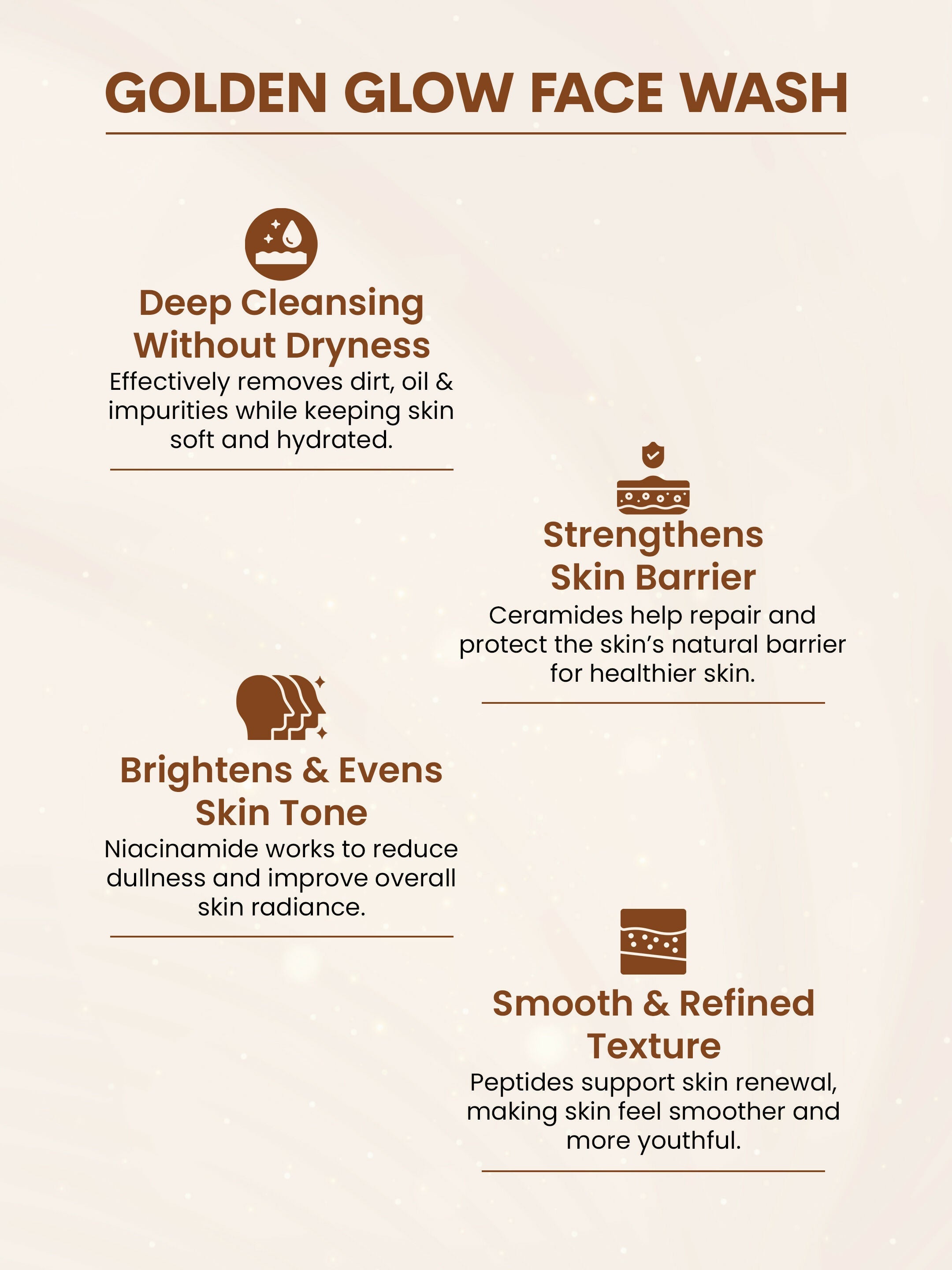 Flawora Golden Glow Face Wash | Grocsy