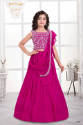 Designer Traditional Pink Multi Color Embroidery With Beads Work Visitra Silk Lehenga Choli - Anbazaar | Grocsy