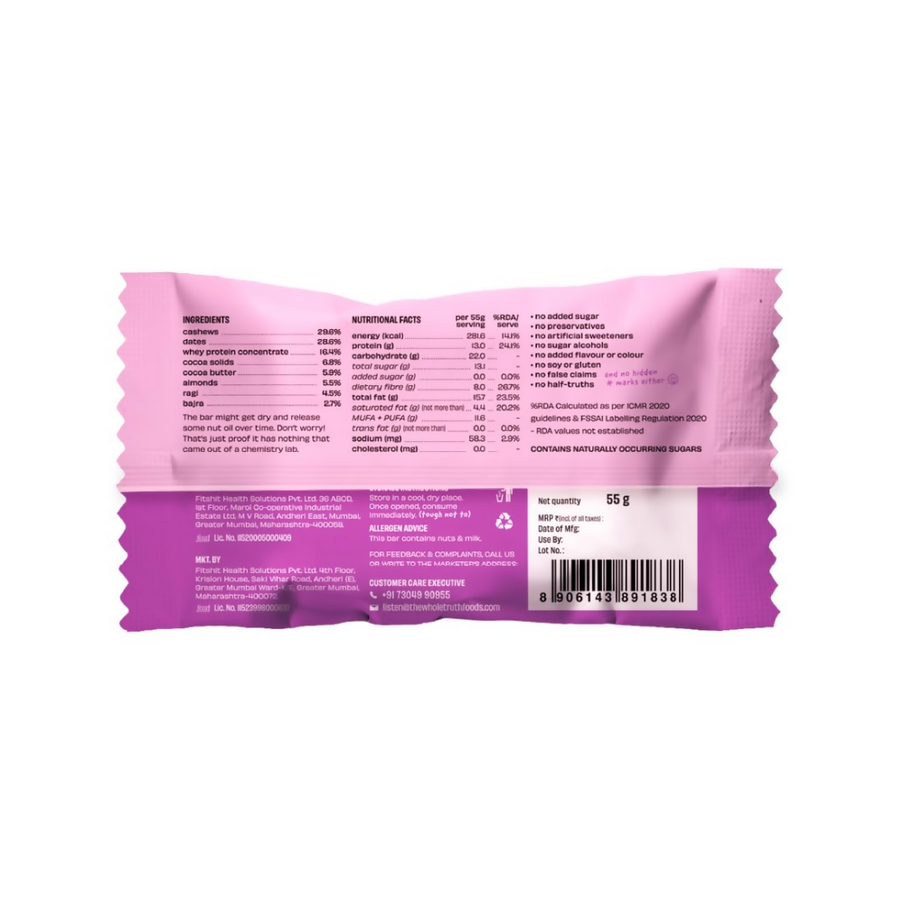 The Whole Truth Protein Bar - Almond Millet Cocoa | Grocsy