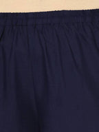 Aniyah Rayon Navy Blue Color Block Print Flared Slip-On Palazzo (AN-211K) | Grocsy