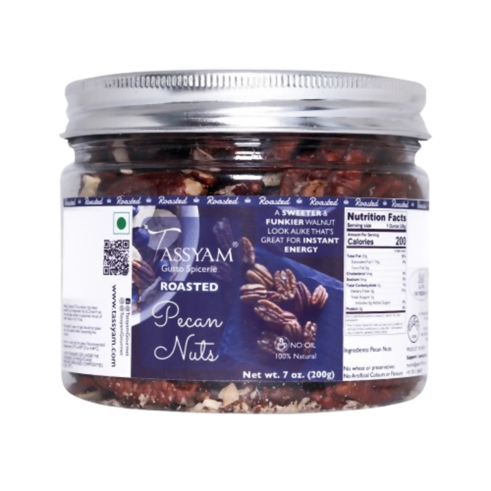 Tassyam Organics Roasted Pecan Nuts | Grocsy