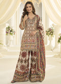 Vegaa Fashion Multicolor Hand Aari Work Naturl Crep Silk Anarkali | Grocsy