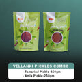 Vellanki Foods Tamarind & Amla Pickle Combo Pack | Andhra Achaar Duo 250g Each