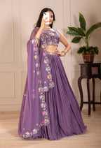 Lehenga Mart Designer Wedding Lehenga choli for Women - purple | Grocsy