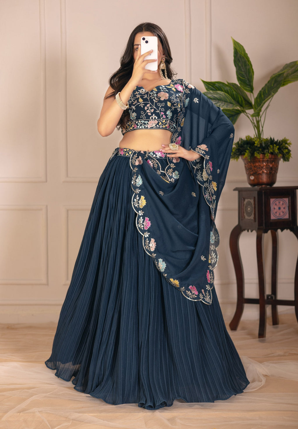 Lehenga Mart Designer Wedding Lehenga choli for Women - rama | Grocsy