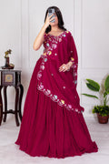 Lehenga Mart Designer Wedding Lehenga choli for Women - red | Grocsy