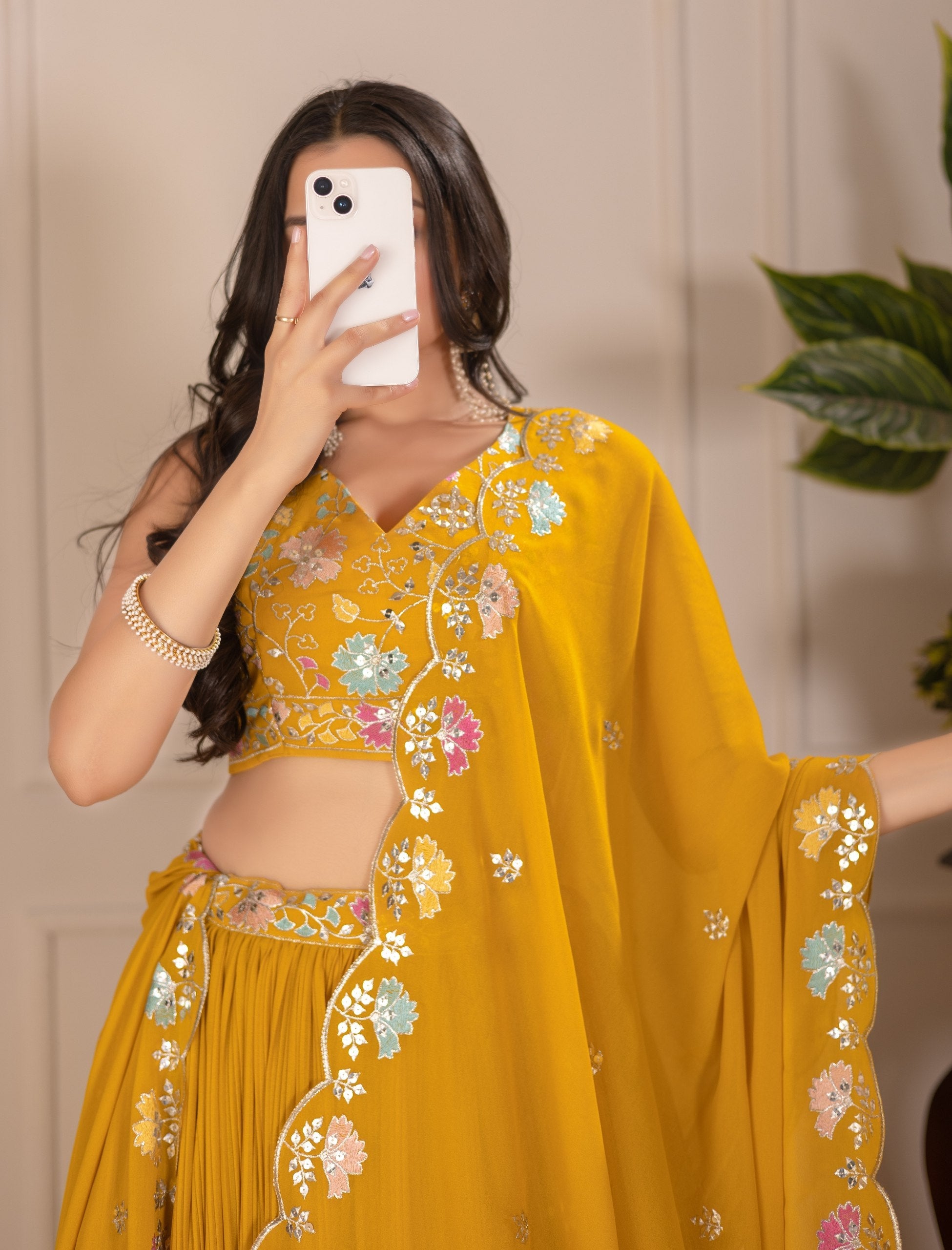 Lehenga Mart Designer Wedding Lehenga choli for Women - Yellow | Grocsy
