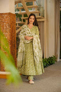 Aayaa Designer Cotton Silk Suit - Pista Green | Grocsy