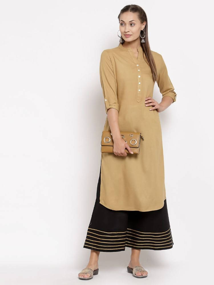 Myshka Women's Black Cotton Solid Casual Palazzo | Grocsy