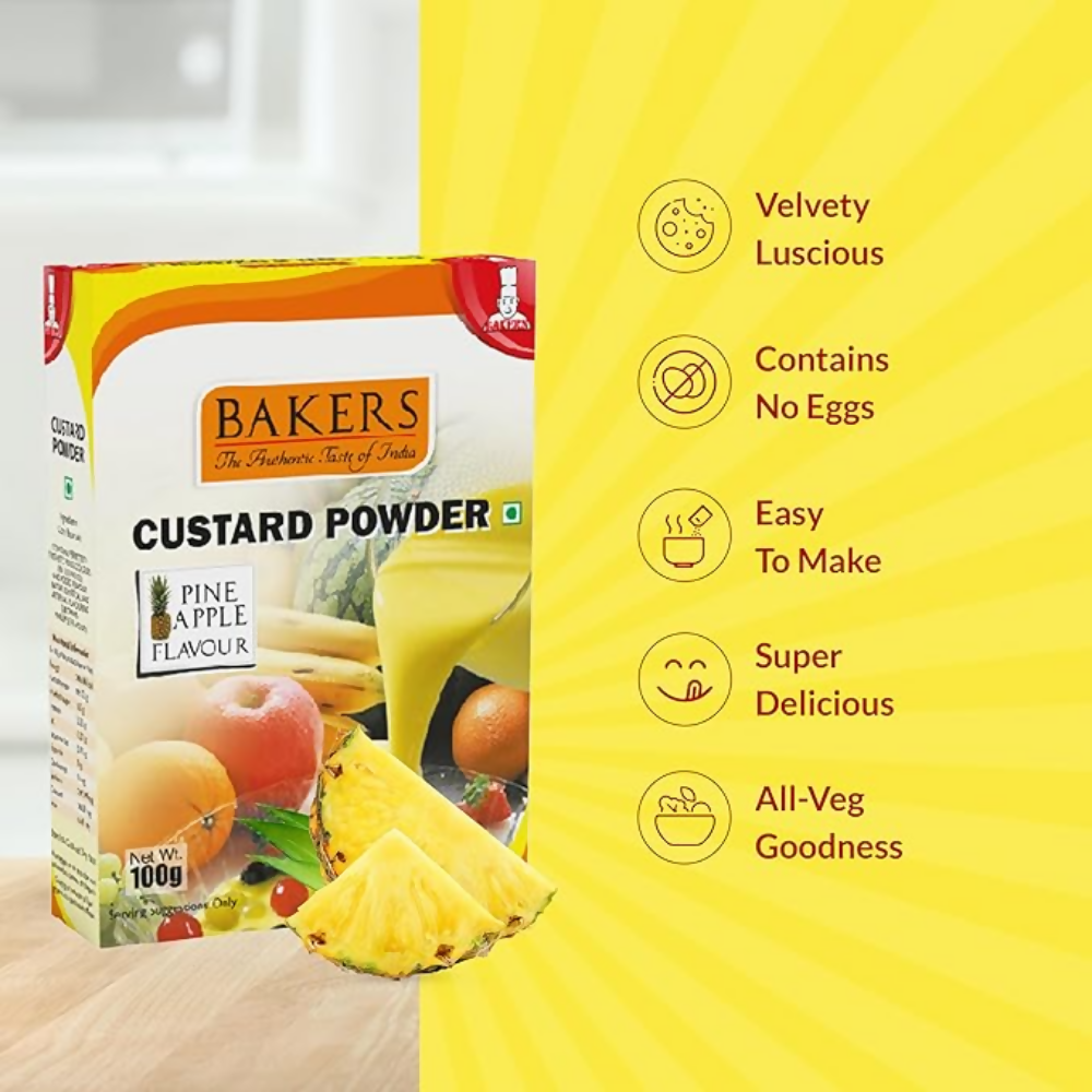 BAKERS Custard Powder - pineapple | Grocsy