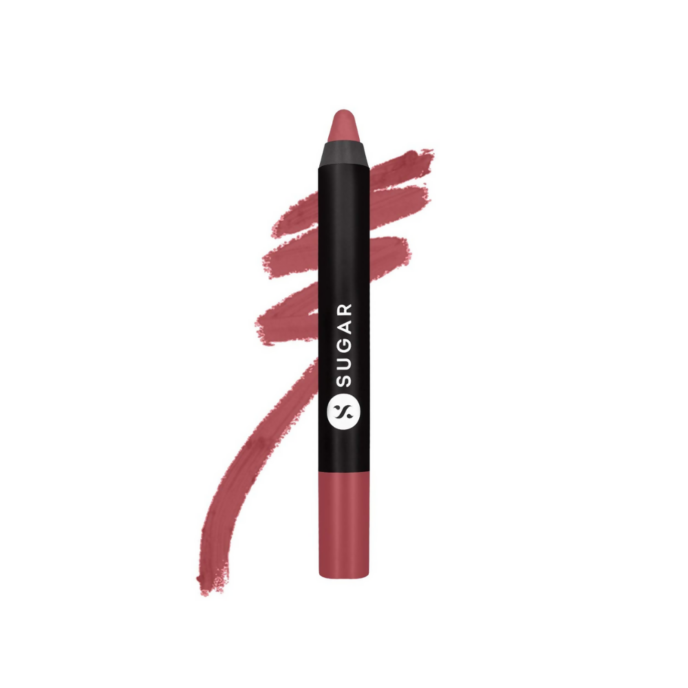 Sugar Cosmetics Matte as Hell Crayon, Lasts upto 8hrs, Water Resistent Lipstick for Women - 07 Viola | Grocsy