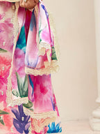 Indo Era Women Floral Embroidered Regular Thread Work Kurta with Trousers & With Dupatta | Grocsy