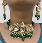 Joban Fashion Hand Made High Quality Gold Plated Base Metal Alloy Kundan Stone Studded Kundan Jewellery Set | Grocsy