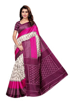 Vamika Wine Red & White Kalamkari With Jhalar Khadi Silk Saree | Grocsy