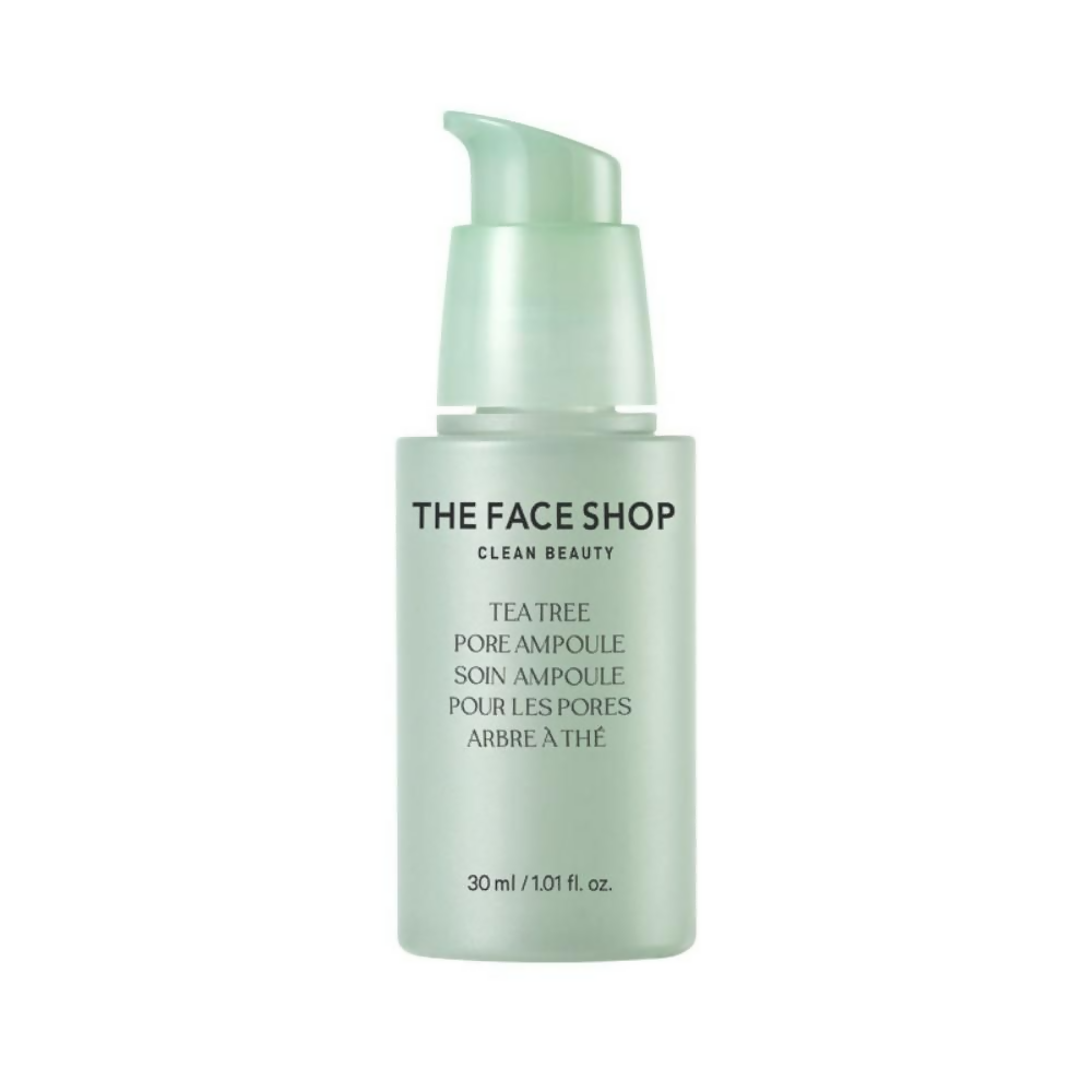 The Face Shop Tea Tree Pore Ampoule With AHA, Ip BHA, PHA & Hyaluronic Acid, For Oily & Acne Skin | Grocsy