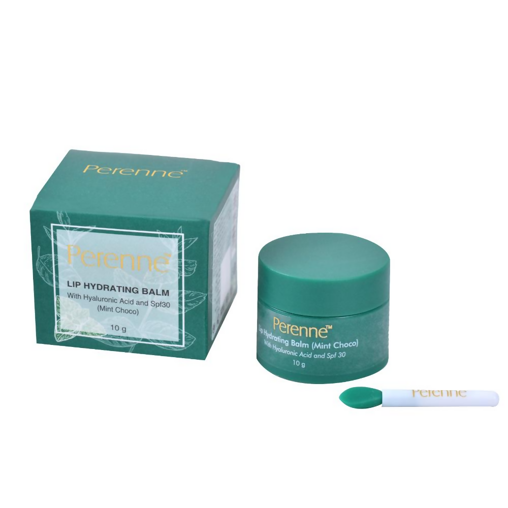 Perenne Lip Hydrating Balm With Hyaluronic Acid & SPF 30 - Mint Choco | Grocsy
