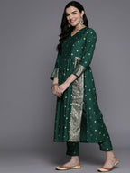 Ahalyaa Women's Traditional wear Kurta Set - Green | Grocsy