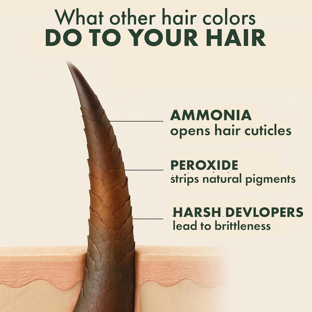 Sacred Herbs Ammonia & PPd Free Natural Organic Gel Dark Brown Hair Color For Men & Women | Grocsy