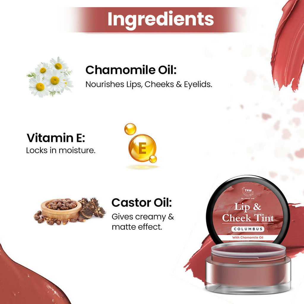 The Natural Wash Columbus Lip & Cheek Tint with Chamomile Oil | Grocsy