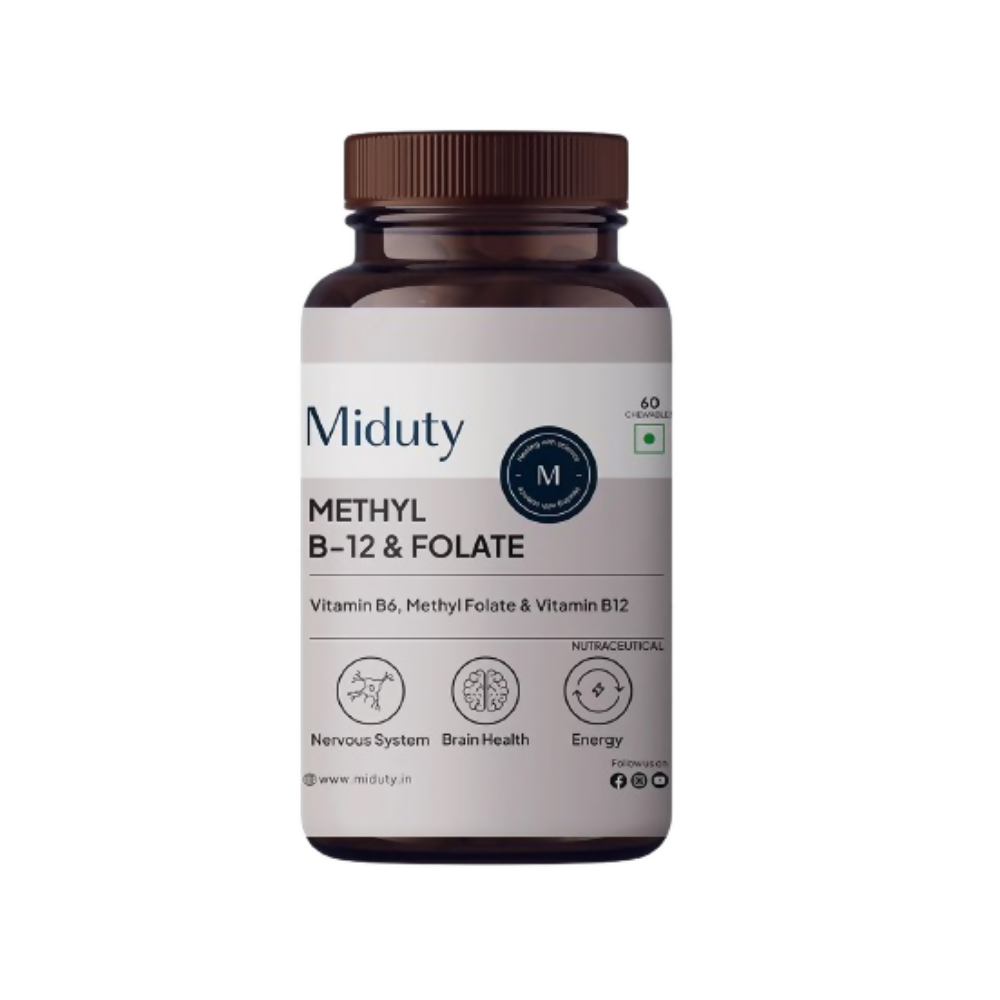 Miduty Vitamin B12 - Methyl Folate Chewables | Grocsy