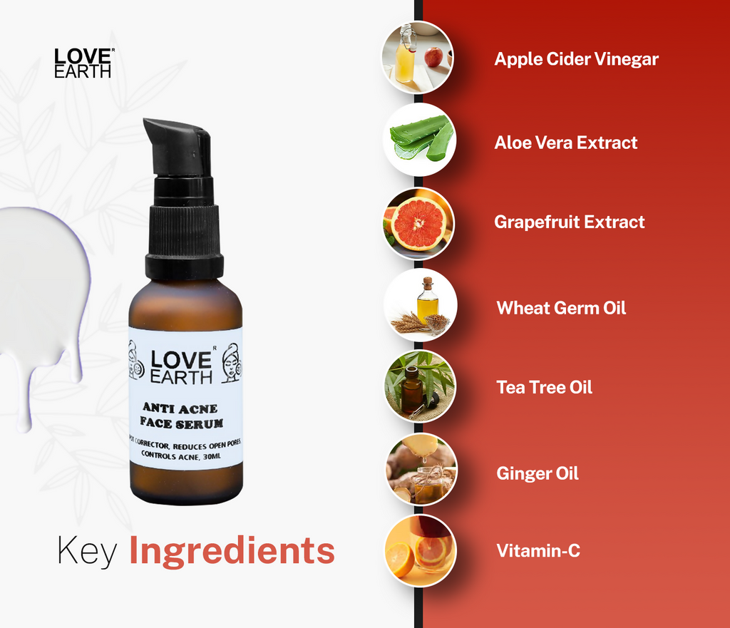 Love Earth Anti Acne Face Serum | Grocsy