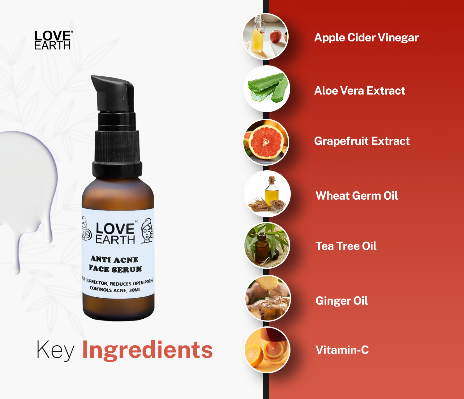 Love Earth Anti Acne Face Serum | Grocsy