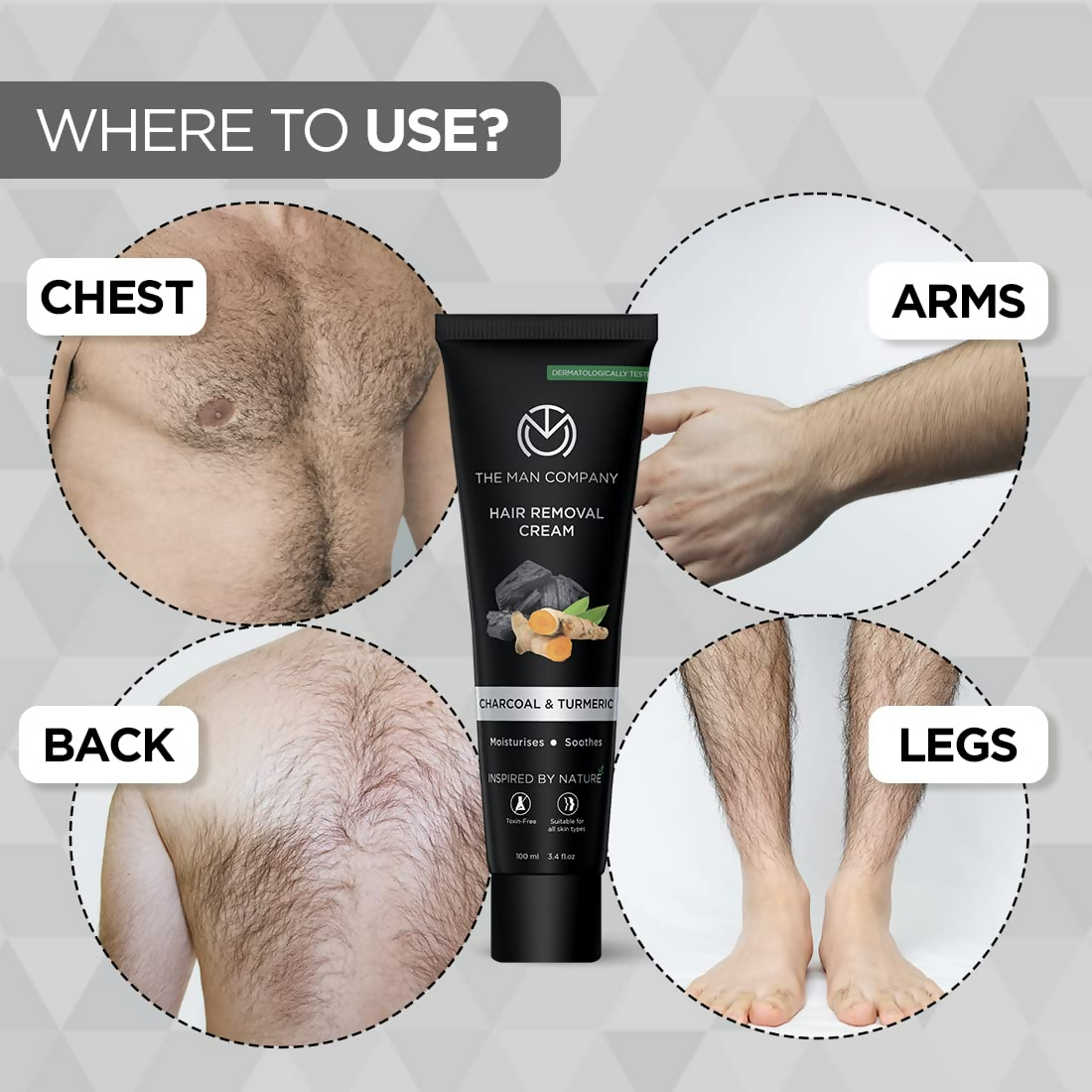 The Man Company Hair Removal Cream For Men | Grocsy